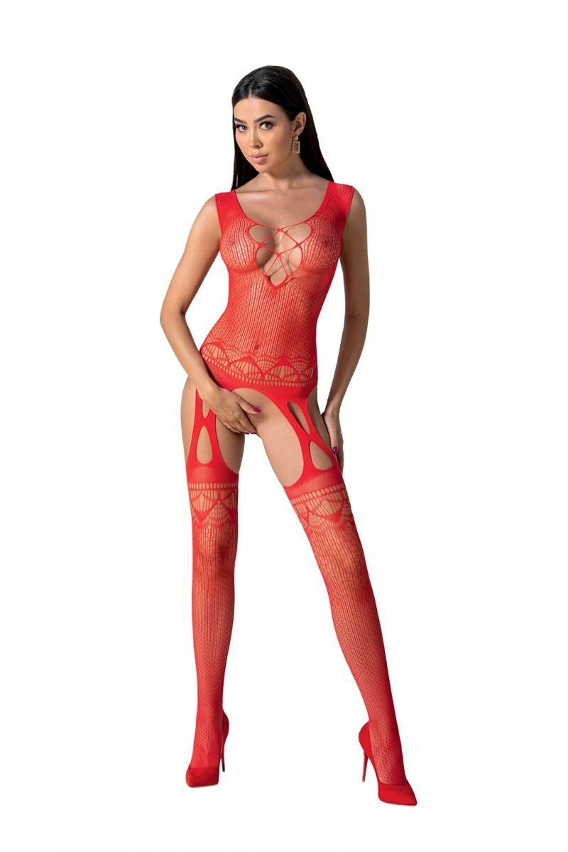 Бодістокінг з плетінням на грудях Passion BS099
