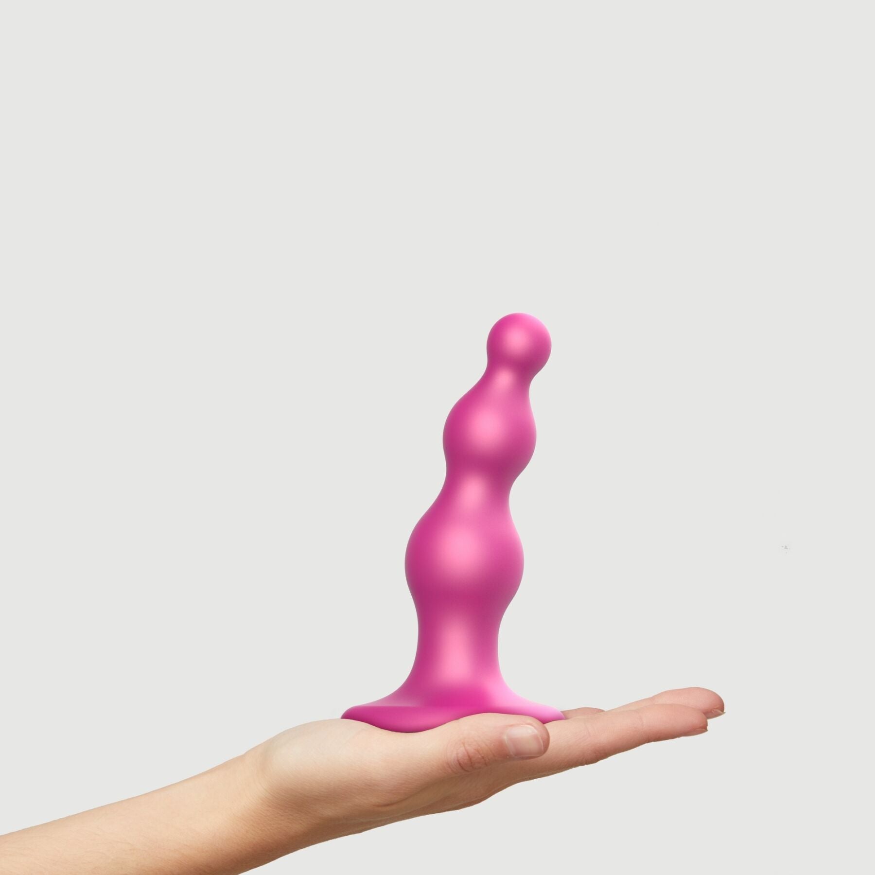 Насадка для страпона Strap-On-Me Dildo Plug Beads Dildo Plug Beads Framboise Metallic
