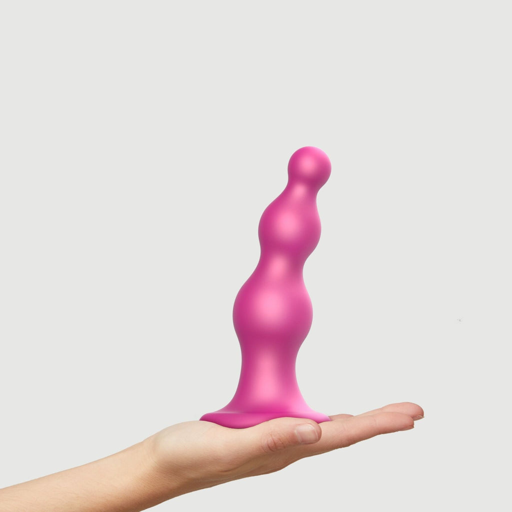 Насадка для страпона Strap-On-Me Dildo Plug Beads Dildo Plug Beads Framboise Metallic
