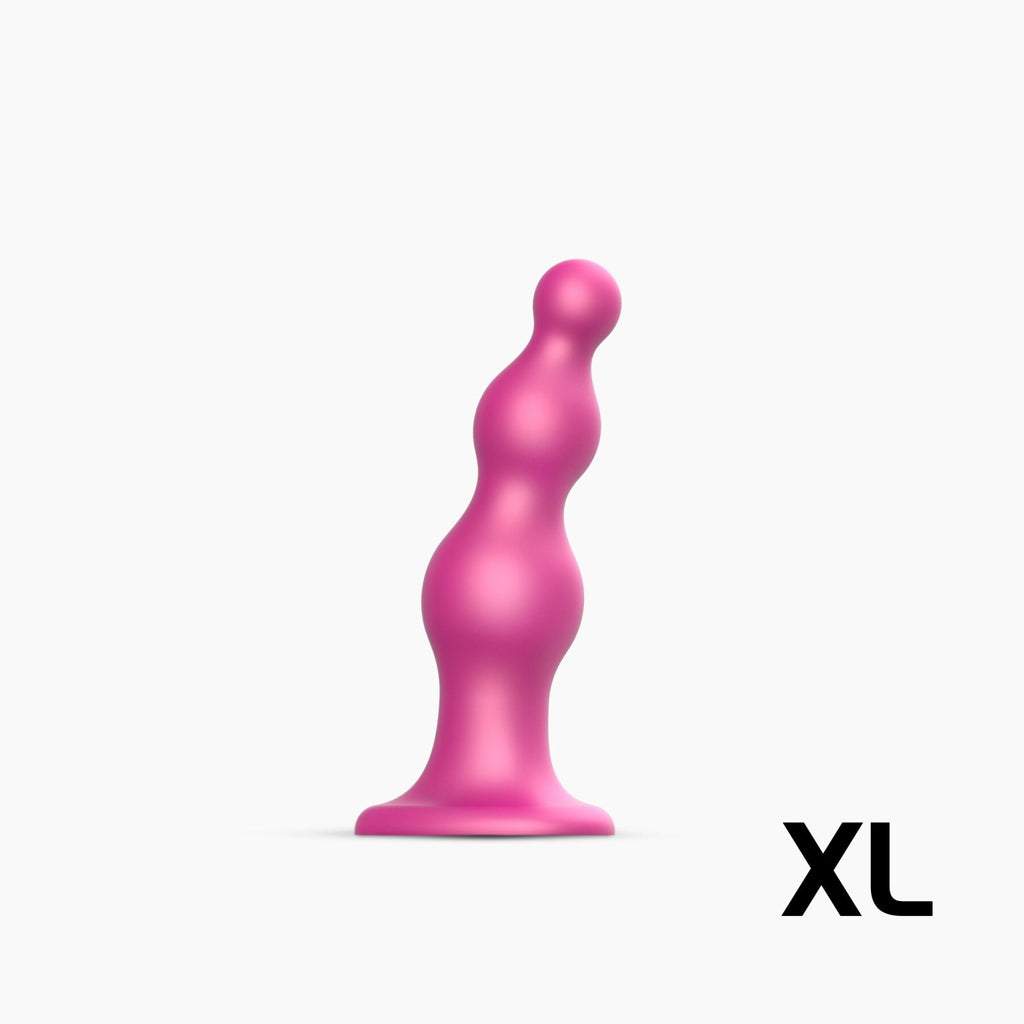 Насадка для страпона Strap-On-Me Dildo Plug Beads Dildo Plug Beads Framboise Metallic