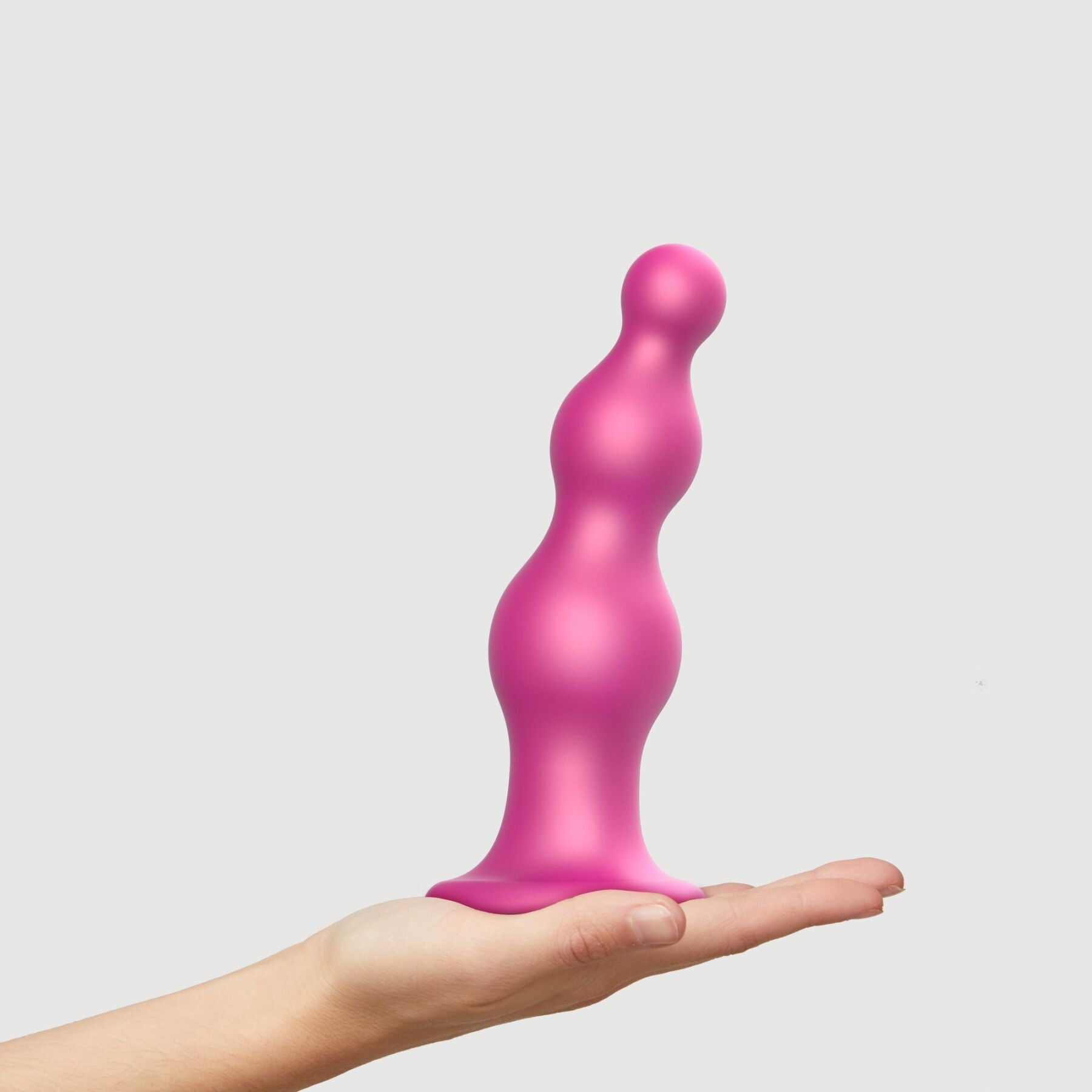 Насадка для страпона Strap-On-Me Dildo Plug Beads Dildo Plug Beads Framboise Metallic