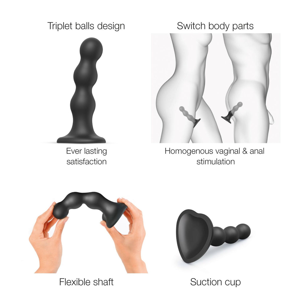 Насадка для страпона Strap-On-Me Dildo Plug Balls