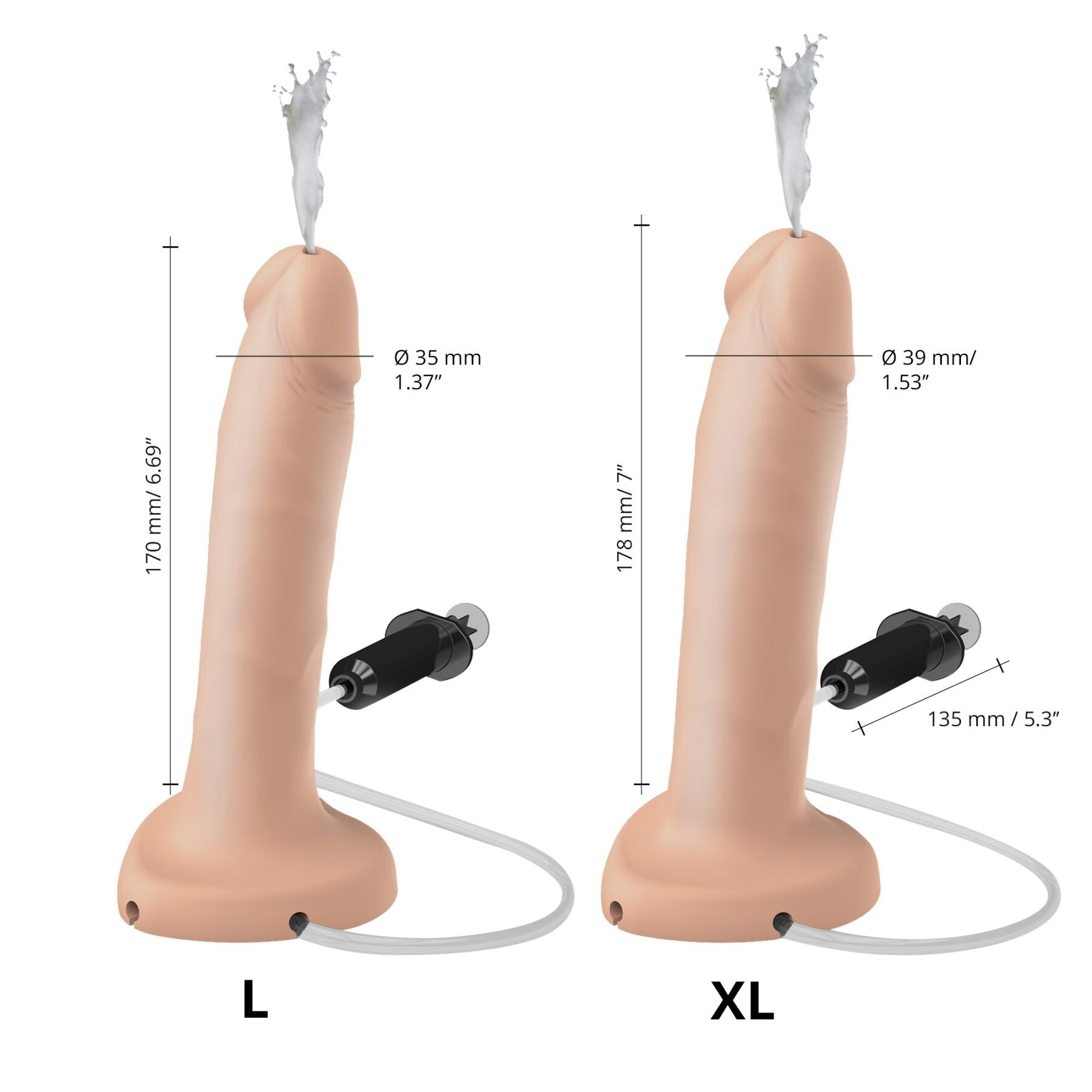 Фалоімітатор, що кінчає Strap-On-Me Squirting Cum Dildo Realistic