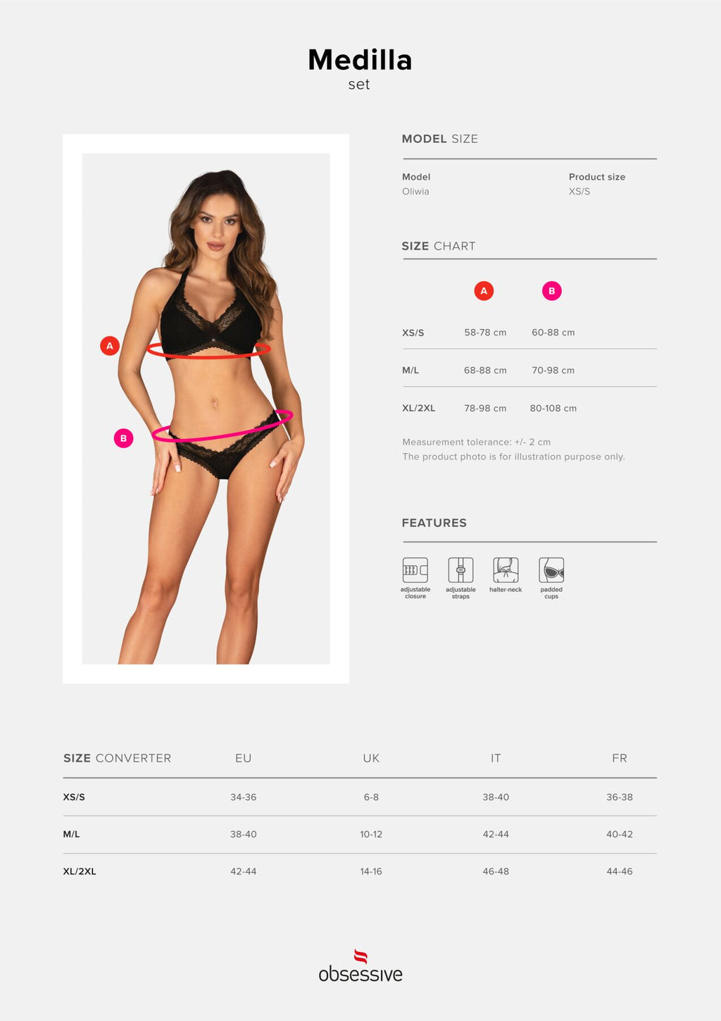 Комплект Obsessive Medilla 2-pcs set
