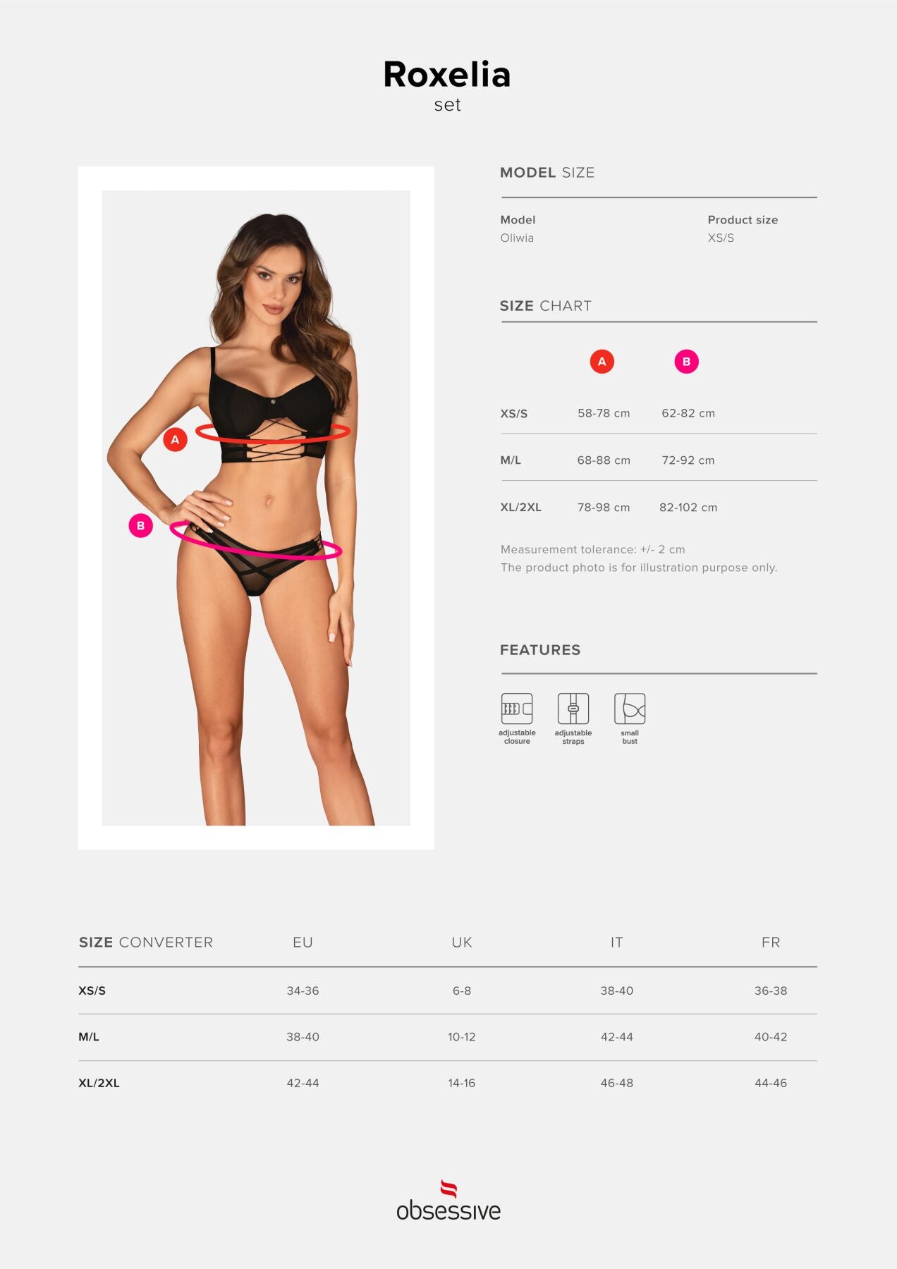 Комплект Obsessive Roxelia 2-pcs set