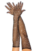 Довгі сітчасті рукавички Leg Avenue Rhinestone opera length gloves