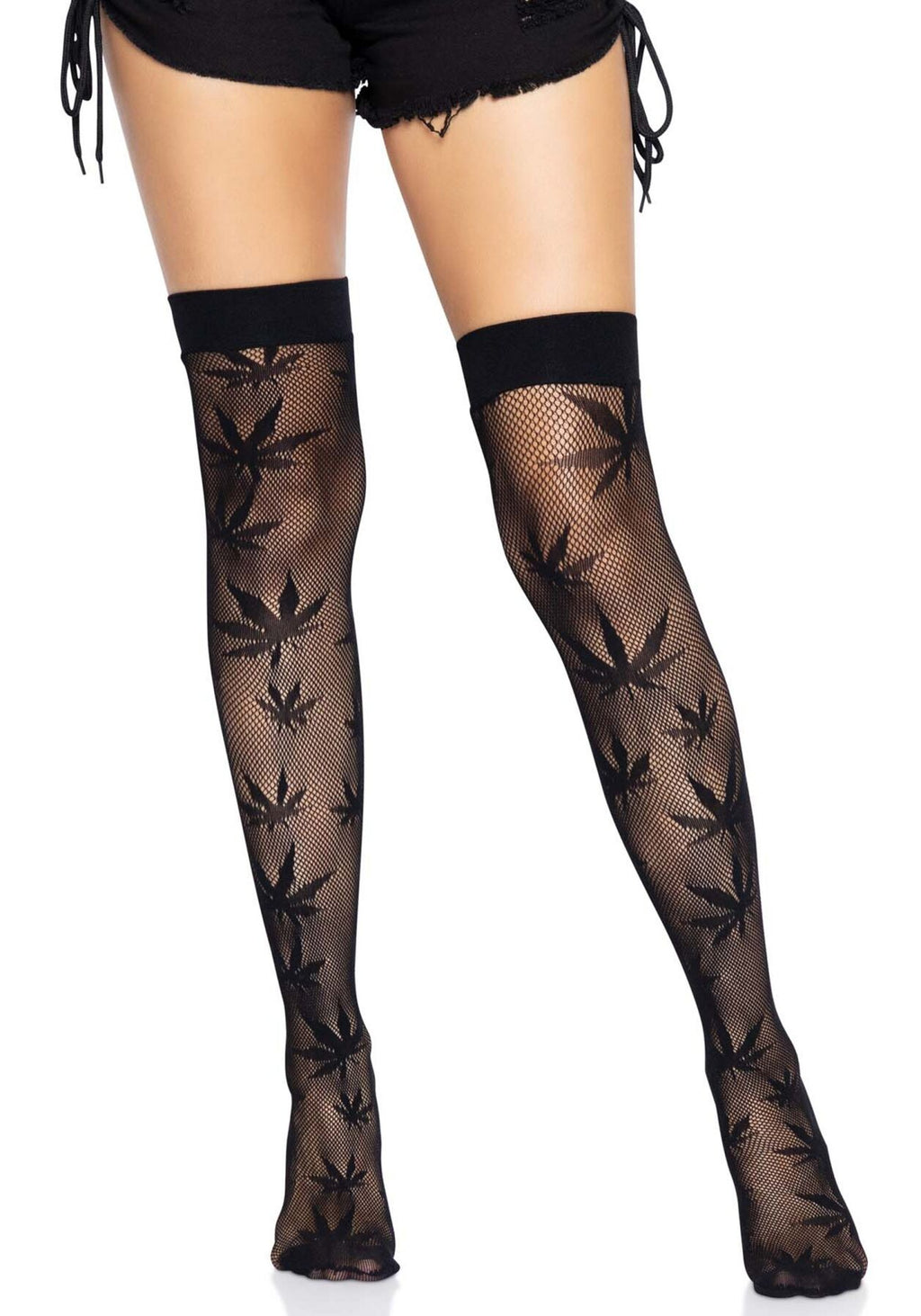 Панчохи з малюнком Leg Avenue 420 Net thigh highs