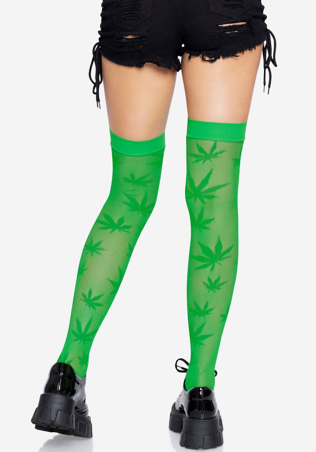 Панчохи з малюнком Leg Avenue 420 Net thigh highs