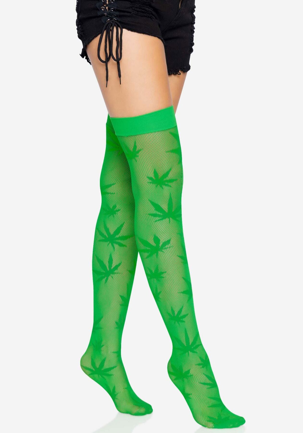 Панчохи з малюнком Leg Avenue 420 Net thigh highs