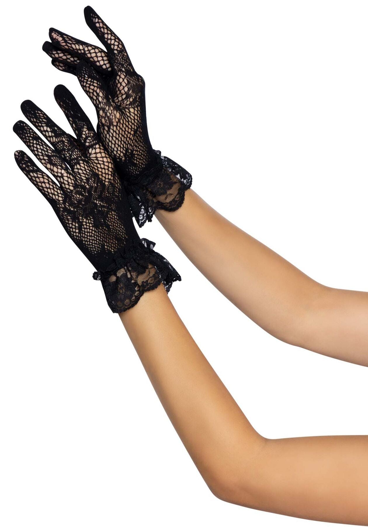 Короткі рукавички Leg Avenue Floral lace wristlength gloves