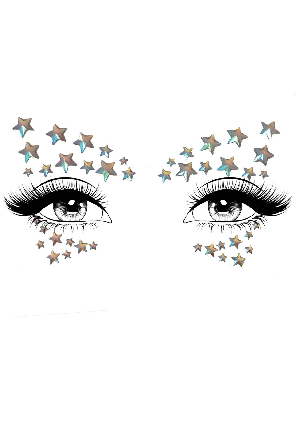 Прикраса-зірочки для тіла Leg Avenue Celeste face jewels sticker