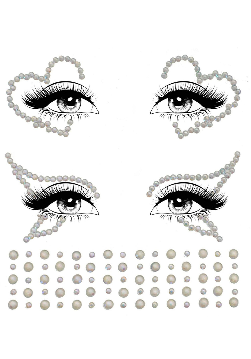 Набір страз-прикрас для тіла Leg Avenue Ayla face jewel sticker