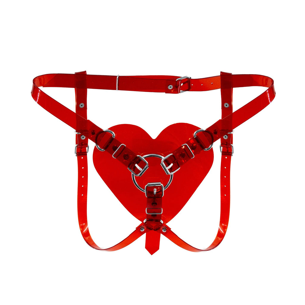 Трусики Серце для страпону Feral Feelings Hearts Strap-on Belt Hearts Strap-on Belt Trasparent