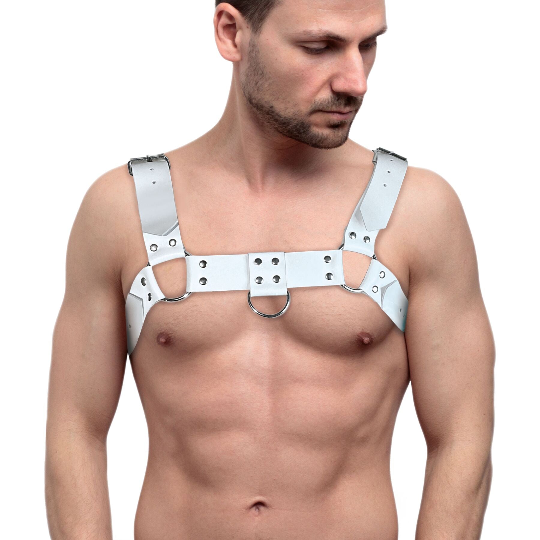 Чоловіча портупея на груди з натуральної шкіри Feral Feelings Bulldog Harness