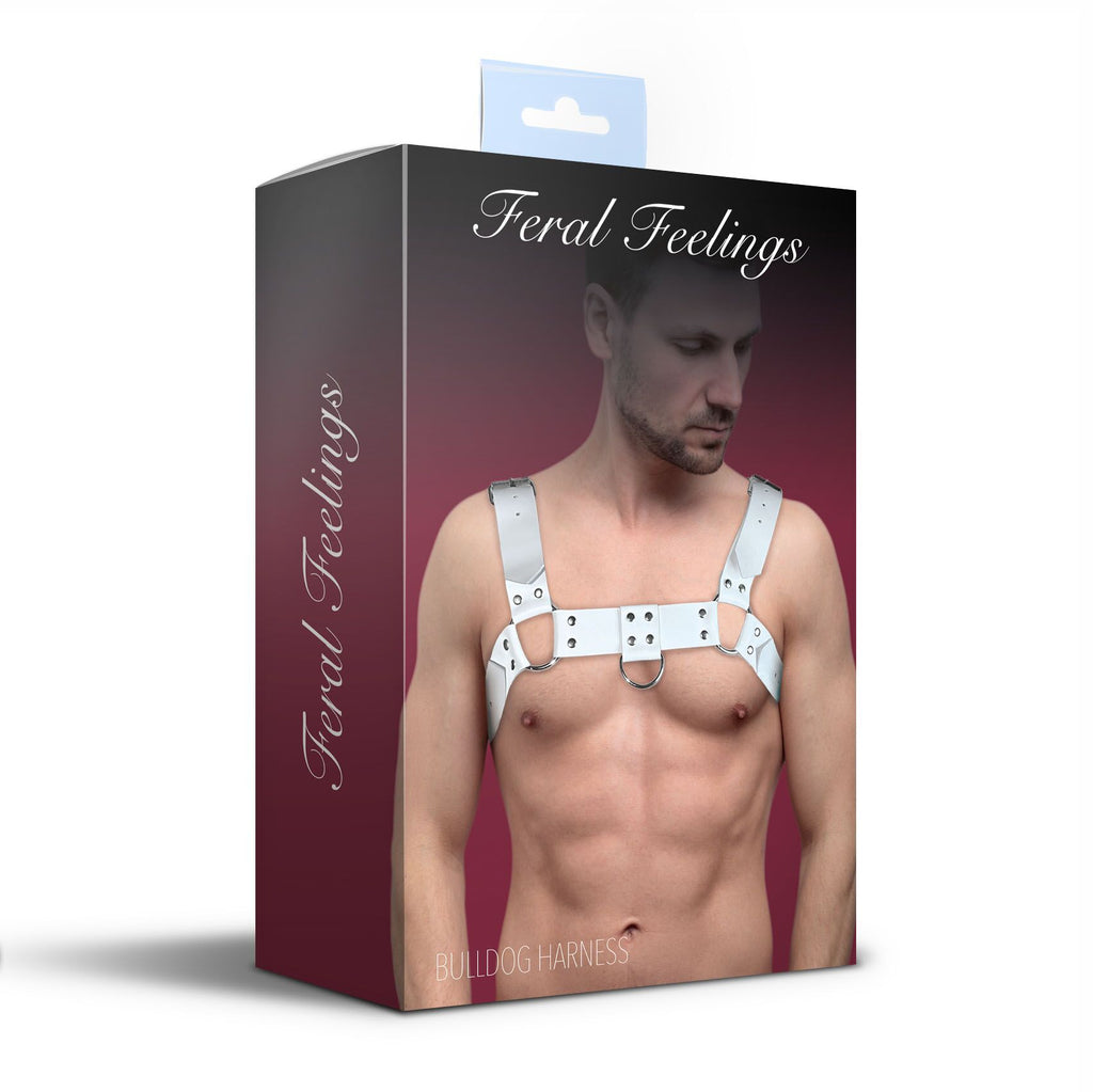 Чоловіча портупея на груди з натуральної шкіри Feral Feelings Bulldog Harness