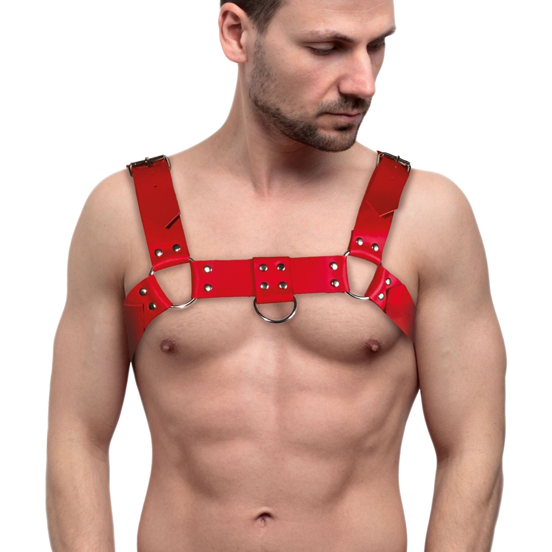 Чоловіча портупея на груди з натуральної шкіри Feral Feelings Bulldog Harness