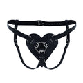 Трусики Серце для страпону з натуральної шкіри Feral Feelings Hearts Strap-on Belt