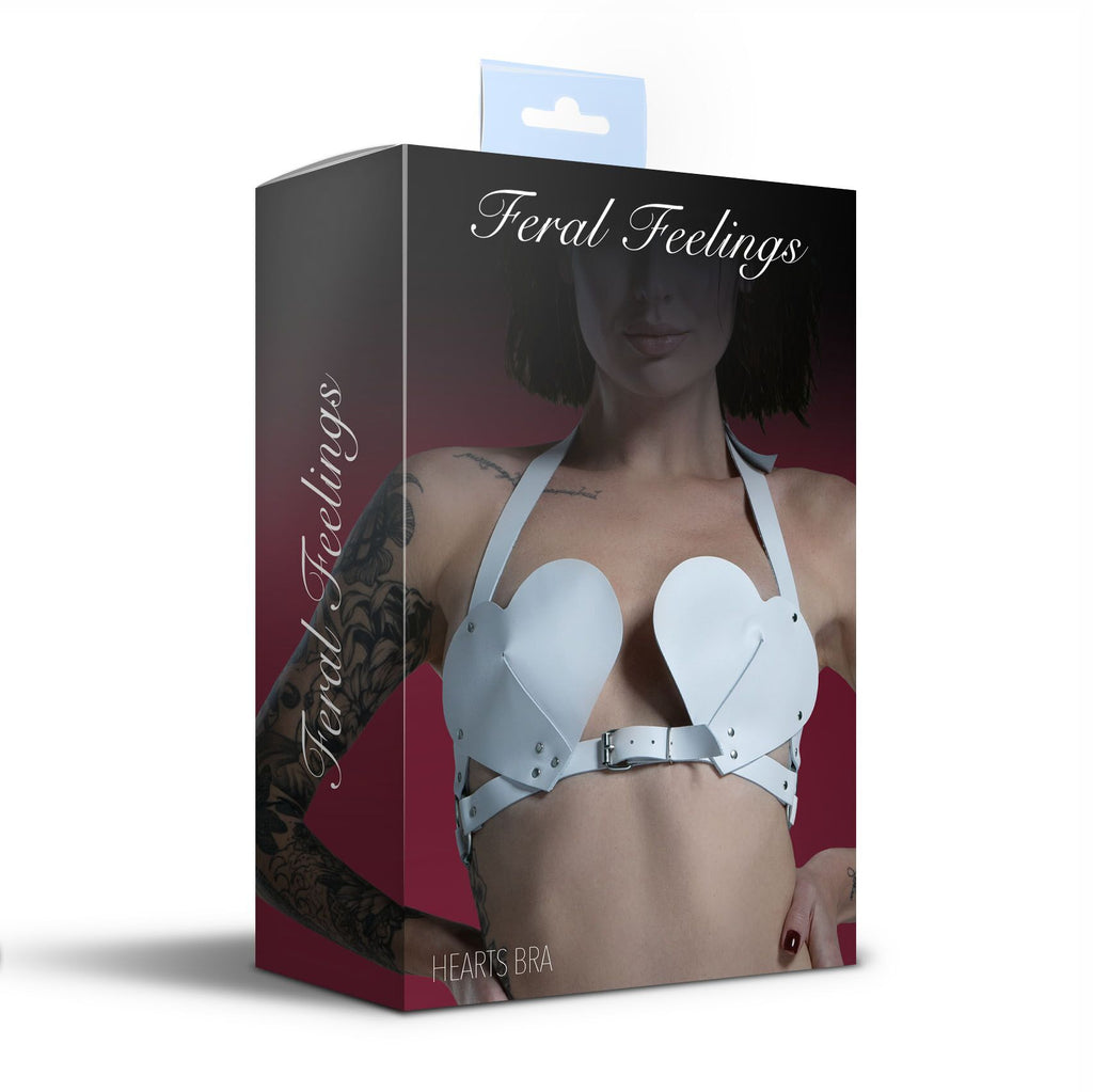 Ліф Серце з натуральної шкіри Feral Feelings Hearts Bra