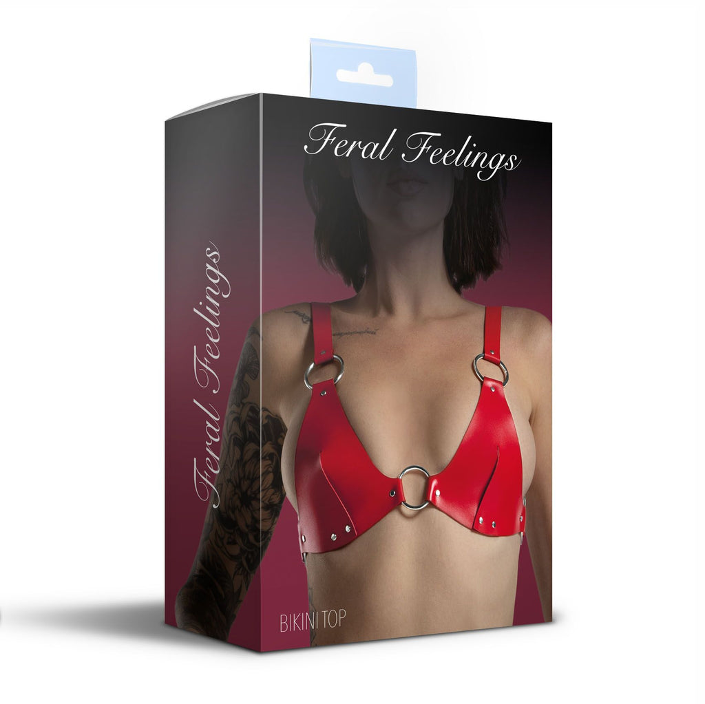 Ліф з натуральної шкіри Feral Feelings Bikini Top