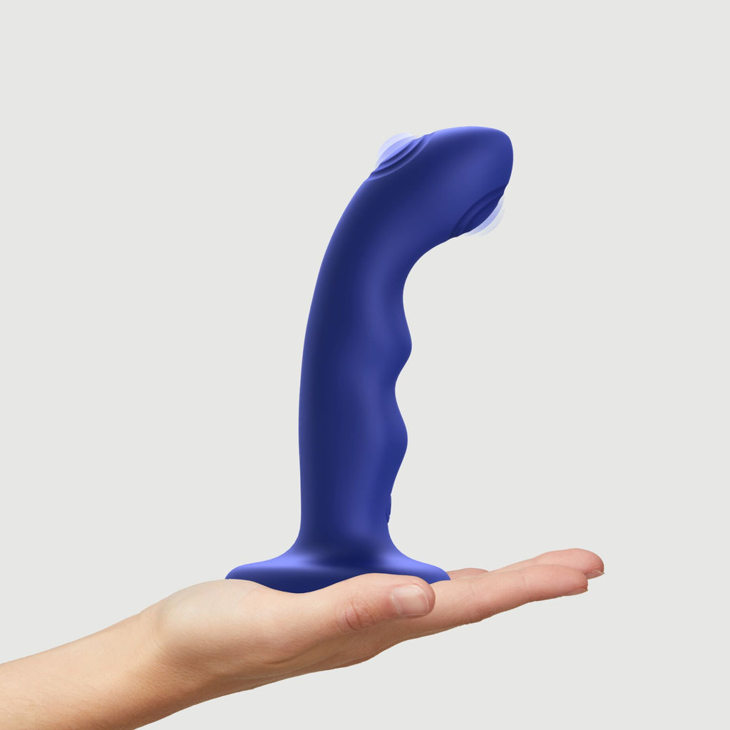 Насадка для страпона з подвійною точковою пульсацією Strap-On-Me TAPPING DILDO WAVE