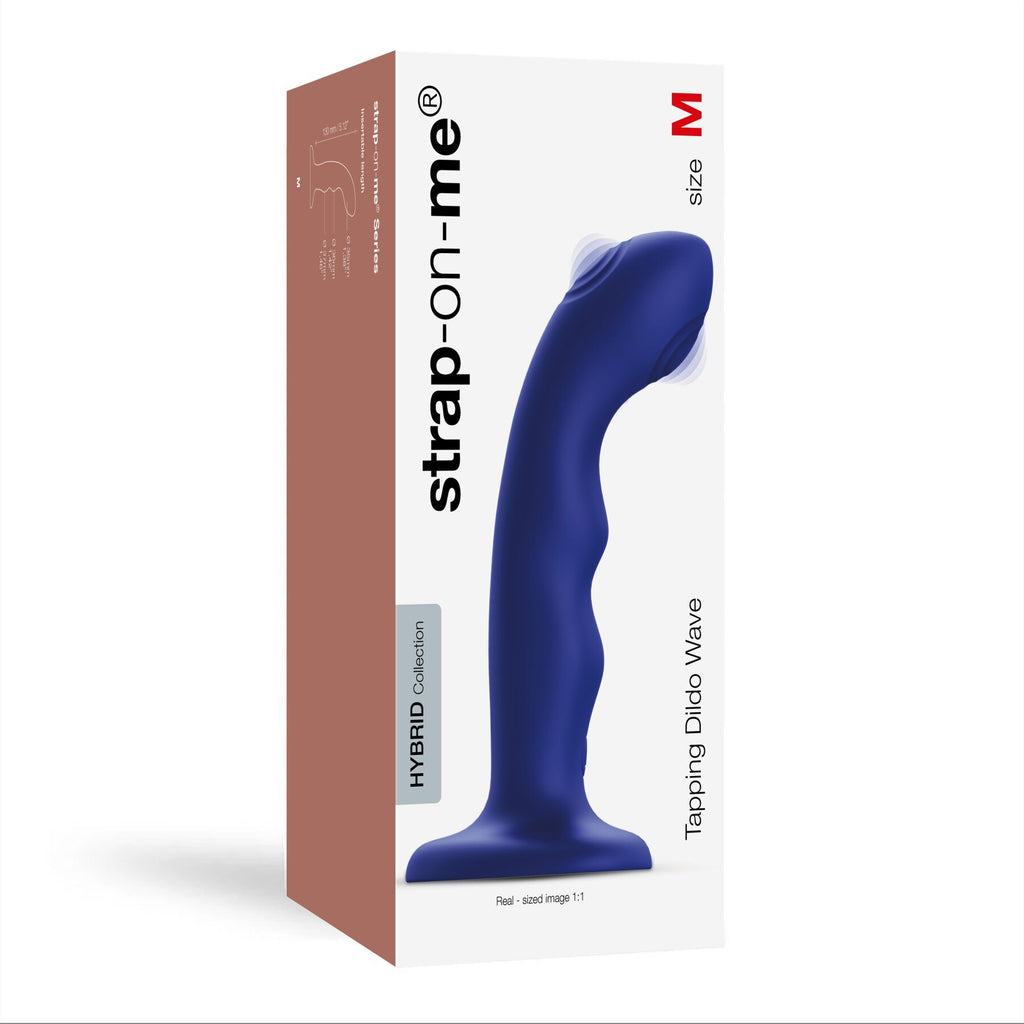 Насадка для страпона з подвійною точковою пульсацією Strap-On-Me TAPPING DILDO WAVE
