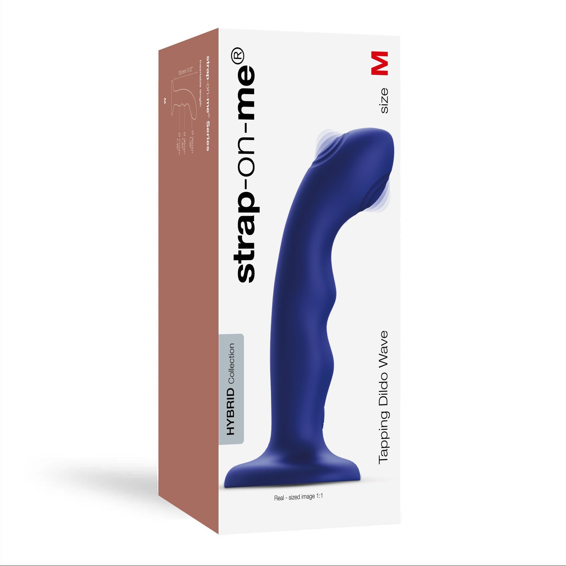 Насадка для страпона з подвійною точковою пульсацією Strap-On-Me TAPPING DILDO WAVE