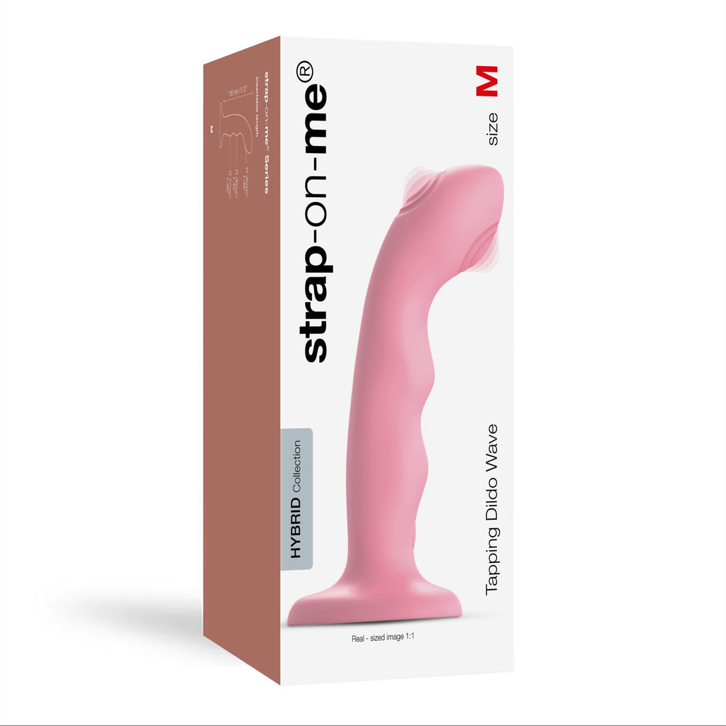 Насадка для страпона з подвійною точковою пульсацією Strap-On-Me TAPPING DILDO WAVE