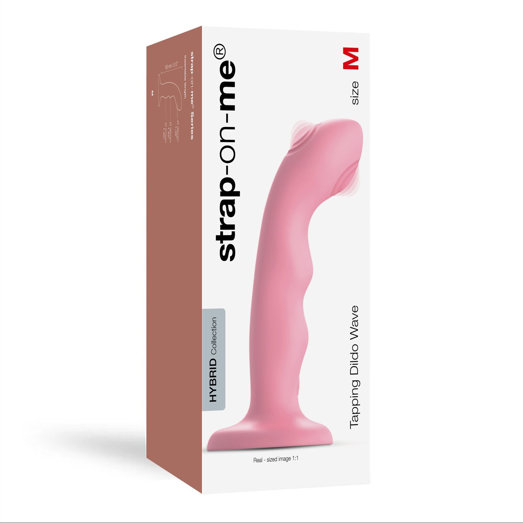 Насадка для страпона з подвійною точковою пульсацією Strap-On-Me TAPPING DILDO WAVE