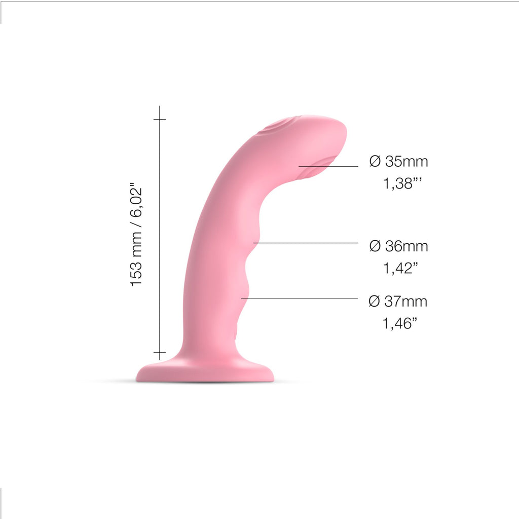 Насадка для страпона з подвійною точковою пульсацією Strap-On-Me TAPPING DILDO WAVE