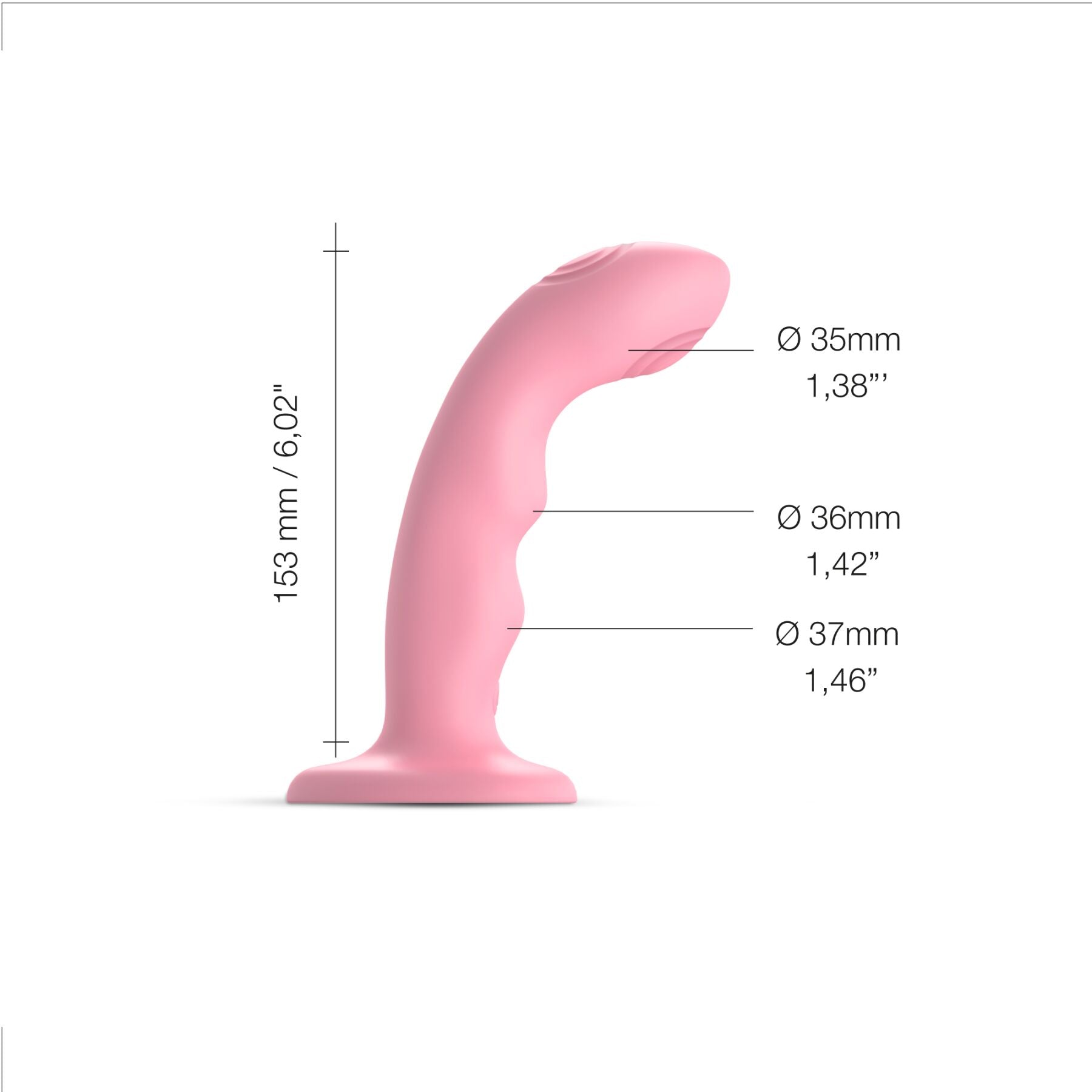 Насадка для страпона з подвійною точковою пульсацією Strap-On-Me TAPPING DILDO WAVE