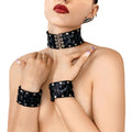 Шкіряний чокер з манжетами Art of Sex Leather Chezarro
