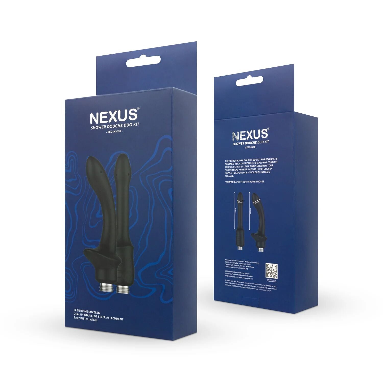 Набір анальних насадок для душу Nexus Beginner Shower Douche Duo Kit - Black