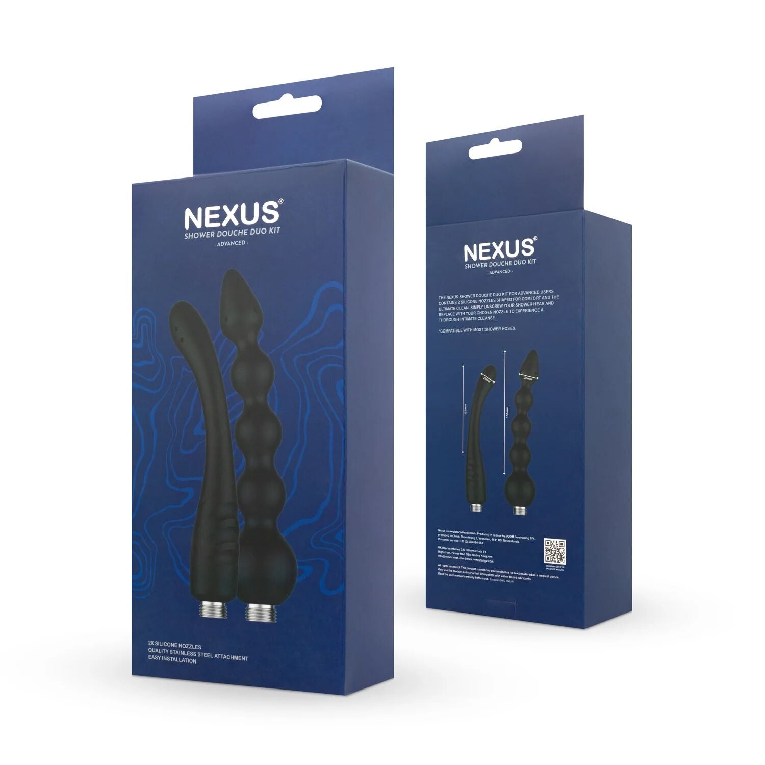 Набір анальних насадок для душу Nexus Advanced Shower Douche Duo Kit - Black