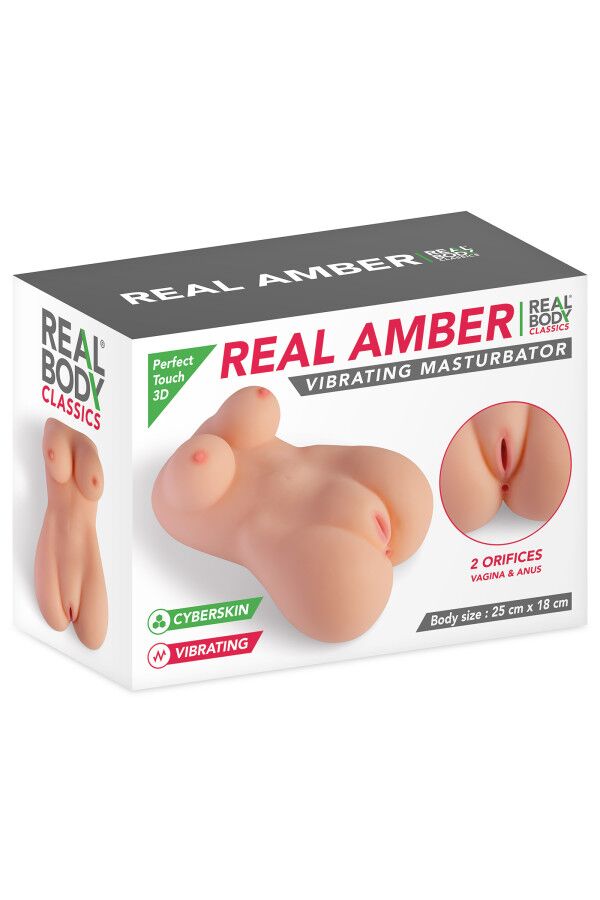 Мастурбатор-мініторс з вібрацією Real Body Real Amber