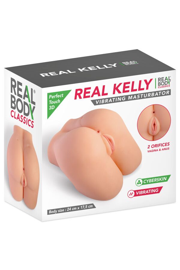 Мастурбатор-півторс з вібрацією Real Body Real Kelly