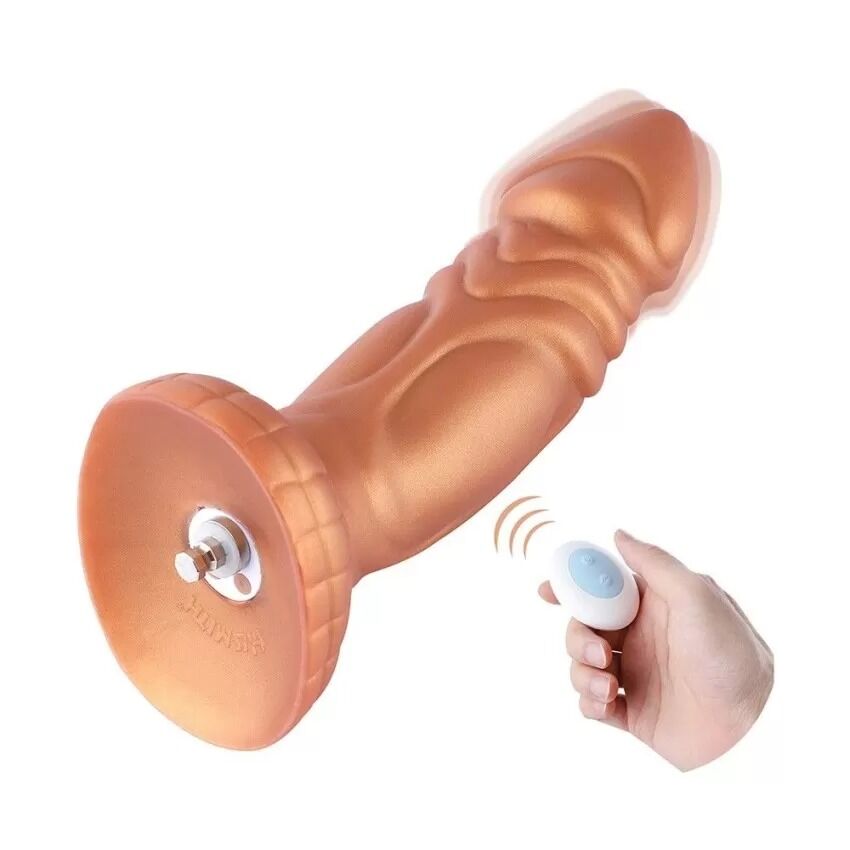 Фалоімітатор з вібрацією Hismith Slightly Curved Vibrating Silicone Dildo Monster Series