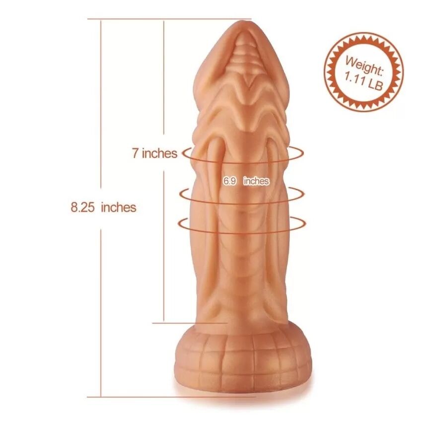 Фалоімітатор з вібрацією Hismith Slightly Curved Vibrating Silicone Dildo Monster Series