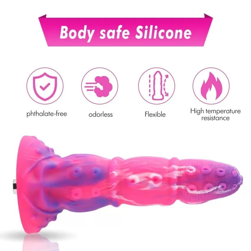 Фалоімітатор для секс-машин Hismith Tentacle Silicone Dildo Monster Series