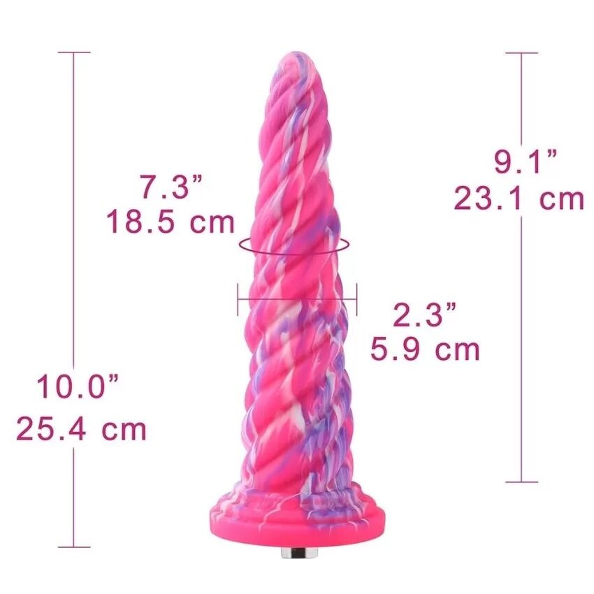 Фалоімітатор для секс-машин Hismith Awl Shape Silicone Dildo Monster Series