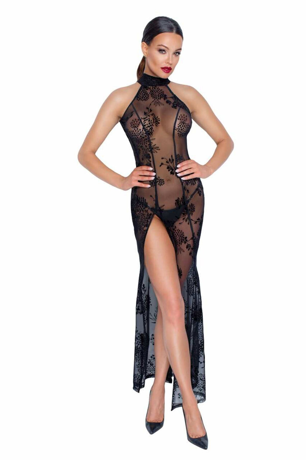 Довга сітчаста сукня Noir Handmade F239