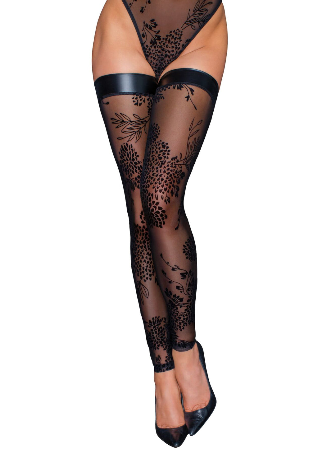 Панчохи без миска Noir Handmade F243