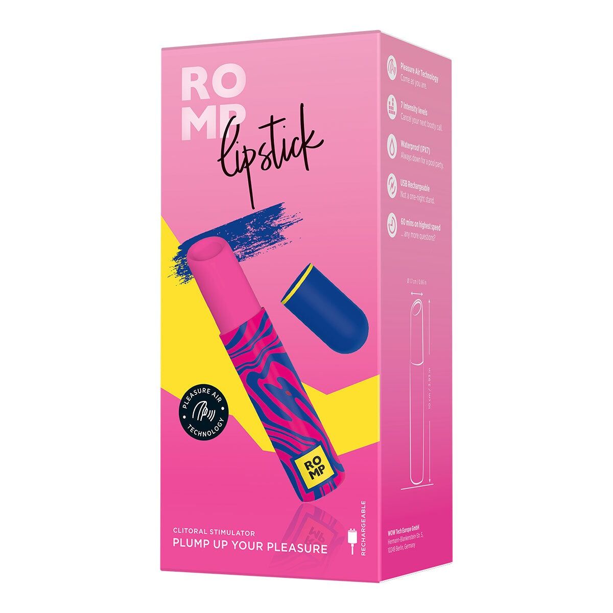Вакуумний кліторальний стимулятор-помада Romp Lipstick