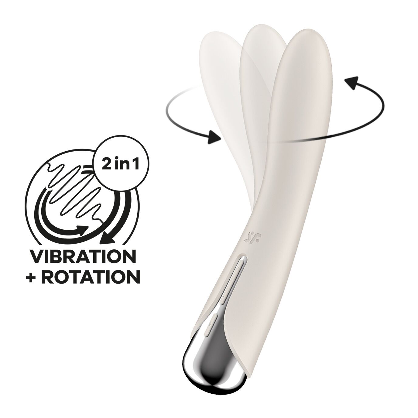 Вібратор точки G з обертанням Satisfyer Spinning Vibe 1 Beige