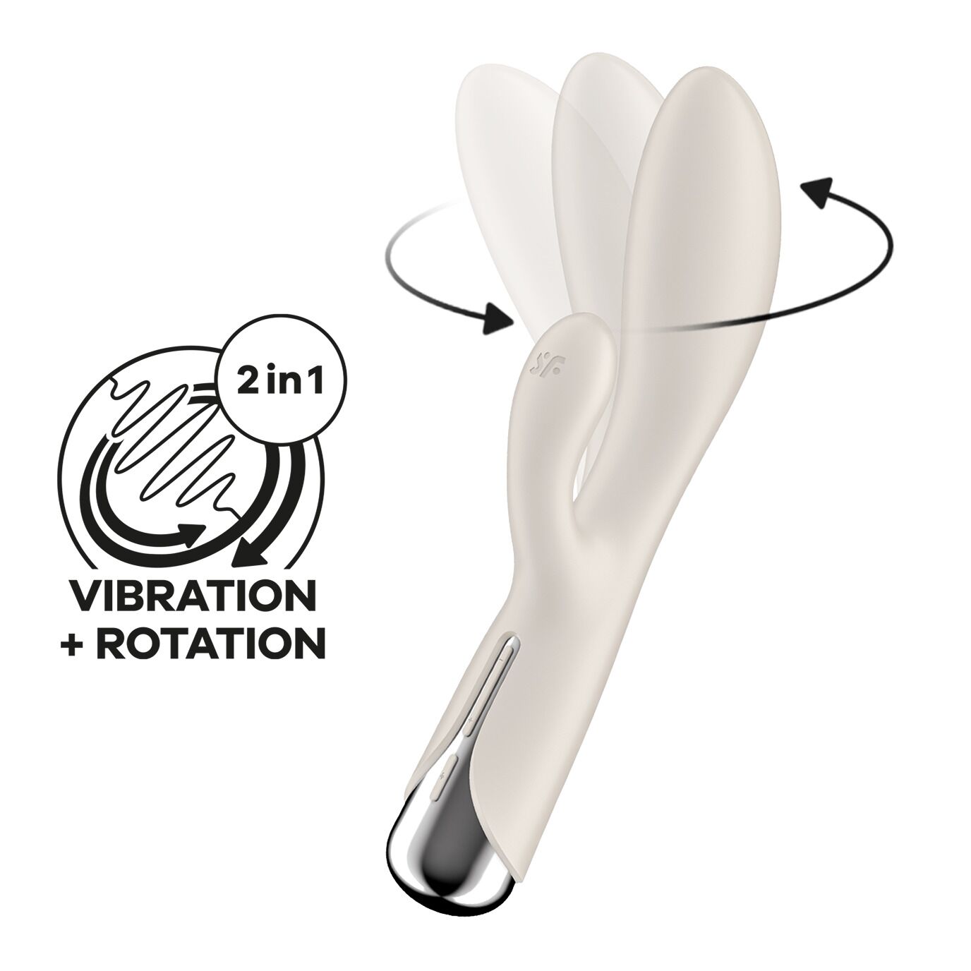 Вібратор-кролик з ротацією Satisfyer Spinning Rabbit 1 Beige