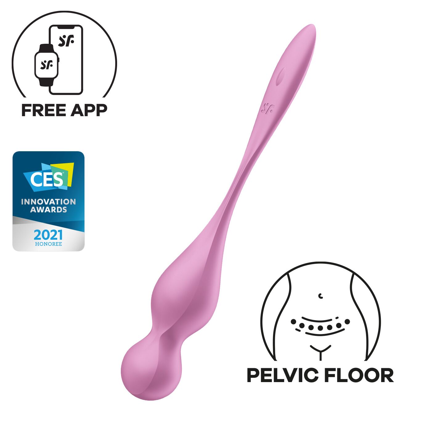 Вагінальні смарт-кульки з вібрацією Satisfyer Love Birds 1 Connect App