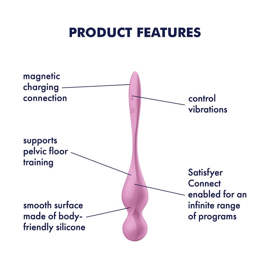 Вагінальні смарт-кульки з вібрацією Satisfyer Love Birds 1 Connect App