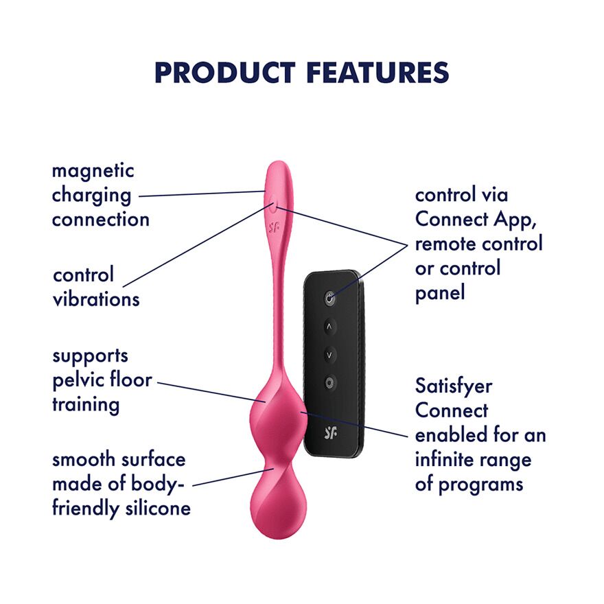 Вагінальні смарт-кульки з вібрацією Satisfyer Love Birds 2 Connect App