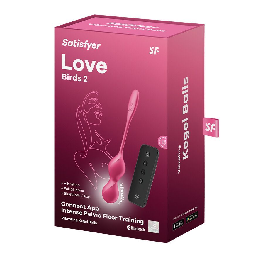 Вагінальні смарт-кульки з вібрацією Satisfyer Love Birds 2 Connect App