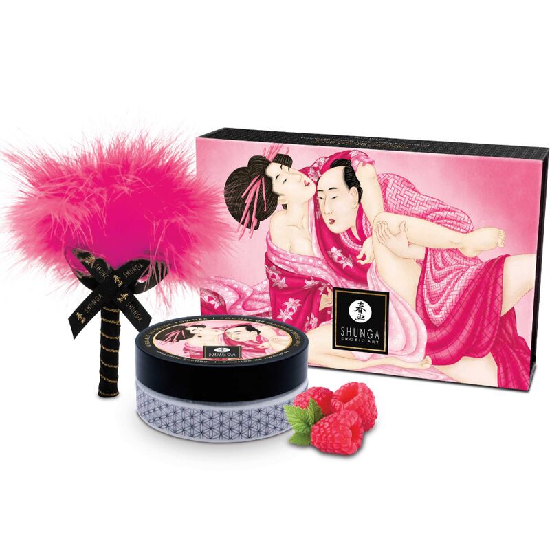 Смачна пудра для оральних пестощів Shunga Body Powder Raspberry