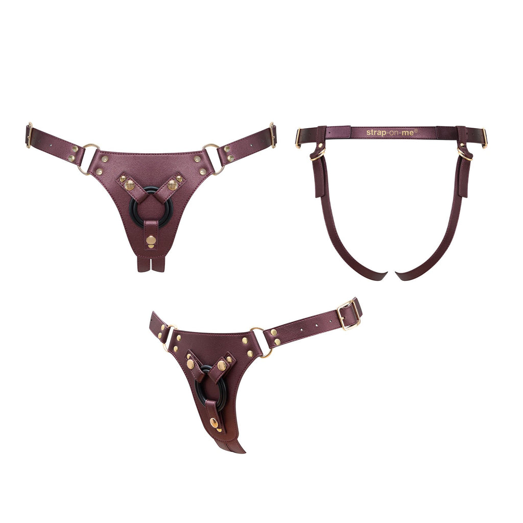 Трусики для страпона Strap-On-Me Harness Generous Aubergine